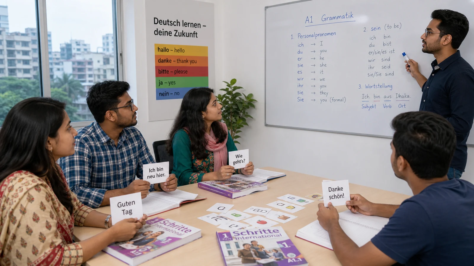 BhashaAngon german course objective classroom image